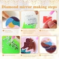 thumbnail image 2 of Cuadros Decorativos Kits de pintura portátil DIY Crystal Diamond Mirror por Number para niña (062) Wdftyju embutido en tela, 2 of 4