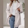 thumbnail image 2 of YYDGH Women's Blazer Jackets Notched Lapel Single Breasted Trench Coat Casual Fall Winter Slim Fit Pea Coats Outwear with Pockets, 2 of 7