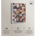 thumbnail image 2 of Brown Squares Brown Earthy Abstract Canvas Wall Art by Art Remedy, White Floater Frame, 36"x54", 2 of 7