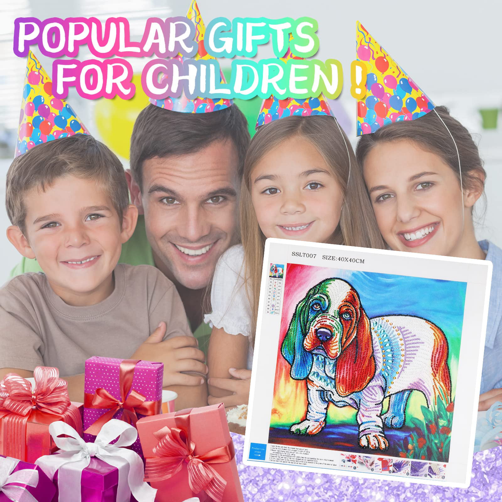  Gifts for 5 6 7 8 9 10 Year Old Girls Kids, Mermaid Gifts for  Girls Diamond Painting Kits Art Supplies for Kids 9-12 Gem Art Toys for  7-10 Year Old
