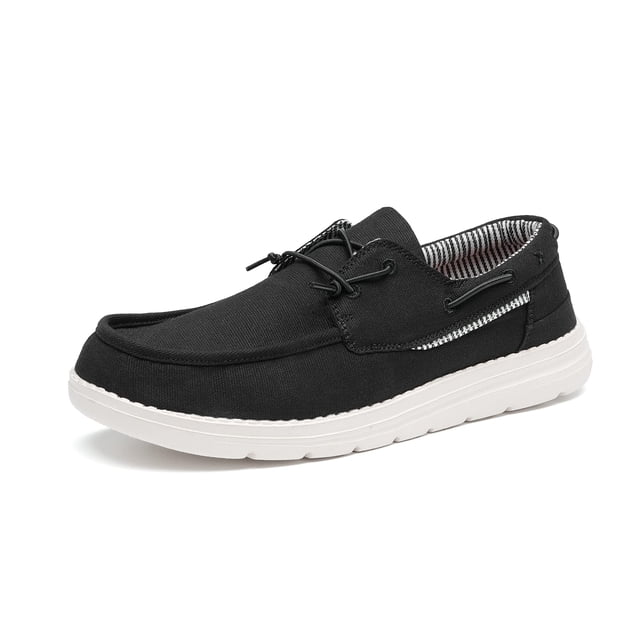 Mocasines Slip-on de Lona para Hombre Bruno Marc Negro Talla 8.5