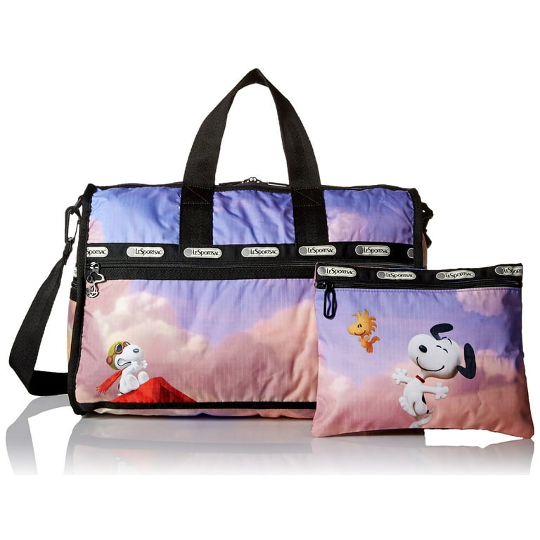 LeSportsac Medium Weekender Duffel Bag (Snoopy Over Paris