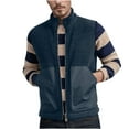 thumbnail image 3 of YLSDY Men's Fleece Vest Warm Zipper Outdoor Winter Soft Pocket Fleece Vest Full Zip Outerwear Navy L, 3 of 3