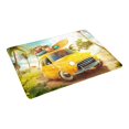 thumbnail image 2 of MKHERT Funny Retro Car with Surfboard and Suitcases On Tropical Beach and Palms Tree Doormat Rug Home Decor Floor Mat Bath Mat 23.6x15.7 inch, 2 of 3