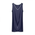 thumbnail image 2 of Kureaily Women's Summer V Neck Sleeveless Nightgown Comfortable Sleepshirt For Home Relaxation Basic Solid Color Sleepwear Casual Sleepwear, 2 of 5