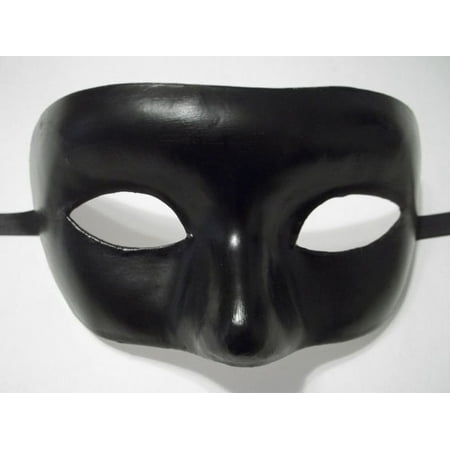 Black Venetian Costume Halloween Masquerade Paper Mache Mask