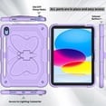 thumbnail image 6 of Allytech for iPad 10th Gen 10.9 Inch Case 2022 with Butterfly Wings Kickstand & Pencil Holder, Kidsproof Removable Shoulder Strap 2 in 1 Heavy Duty Rugged Cover for iPad 10.9" 2022, Purple, 6 of 7