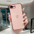 thumbnail image 6 of MYKOMI Designed for iPhone 16E 6.1 inch Case,Cute Plating Edge Love Hearts Pattern with Camera Lens Protection Phone Cover for Girls Women, 6 of 8