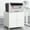 23.6"H-White, variant on Aukfa Lateral File Cabinet with Wheels, Metal Mobile Filing Cabinet for Home Office, 17.7"H, White