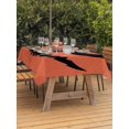 thumbnail image 2 of Outdoor Tablecloth with Umbrella Hole and Zipper, Halloween Rectangle Table Cloth 54x80 Inch Waterproof Tablecloth, Scary Pumpkin Orange Halloween Funny Fear Picnic Table Cover for Patio Camping, 2 of 7