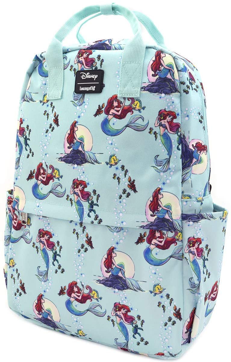 Loungefly Ariel Little Mermaid Nylon Square Backpack 