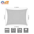 thumbnail image 2 of SHANNA Outdoor Square Sun Shade Sail Awning, Garden Yard Waterproof UV Resistant, Grey, 4*4 Meter, 2 of 10