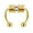Golden, variant on Jiaroswwei Nose Ring Reusable Non Piercing Alloy Horseshoe Nose Ring for Party