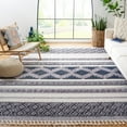 thumbnail image 2 of SAFAVIEH Marrakesh Georgiana Southwestern Polyester Area Rug, Ivory/Blue, 6'7" x 6'7" Square, 2 of 7
