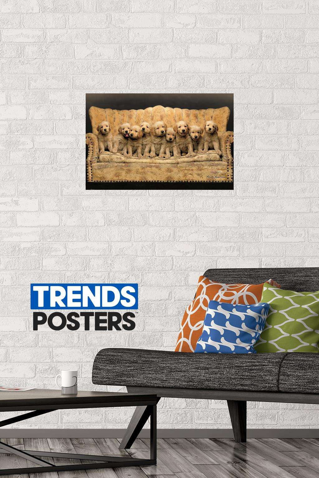 Keith Kimberlin - Puppies - Couch Wall Poster, 14.725" x 22.375"