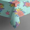 thumbnail image 4 of Pioneer Flower Floral Print Pattern Rectangle Tablecloth 60"x120", Waterproof Polyester Table Cloth, Wipeable Spillproof for Dining Camping Indoor Outdoor, 4 of 6