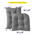 thumbnail image 4 of Sweet Home Collection 2 Piece Tufted Non Slip Rocking Chair Cushion Set Gray, 4 of 5