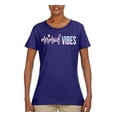 thumbnail image 2 of Mermaid Vibes Cute Shimmer | Womens Fashion Graphic T-Shirt, Purple, Small, 2 of 3