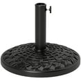 thumbnail image 2 of Outsunny 19" Patio Umbrella Base, 26 lbs Concrete Heavy Duty Patio Umbrella Holder for 1.5"/1.9" Umbrella Poles, Black, 2 of 9