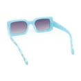 thumbnail image 4 of Child Size Cute Flower Print Girls Rectangle Mod Fashion Sunglasses Blue, 4 of 4