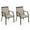 Coffee, variant on Costway 2 Piece Patio Dining Chairs Large Outdoor Chairs with Breathable Seat & Metal Frame Blue/Coffee/Grey/Red