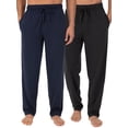 thumbnail image 1 of Pantalón para dormir de punto Fruit of the Loom para hombre, color negro y azul marino, 1 of 5