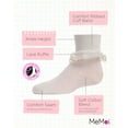 thumbnail image 3 of MeMoi Classic Lace Ruffle Anklet Socks - Girls - Female, 10, Ivory, 3 of 9