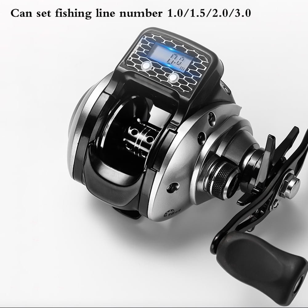 Power Fishing Reel 16+1 Ball Bearings Rechargeable Digital Display Baitcasting Reels Professional Lure Spinning Fishing Wheel
