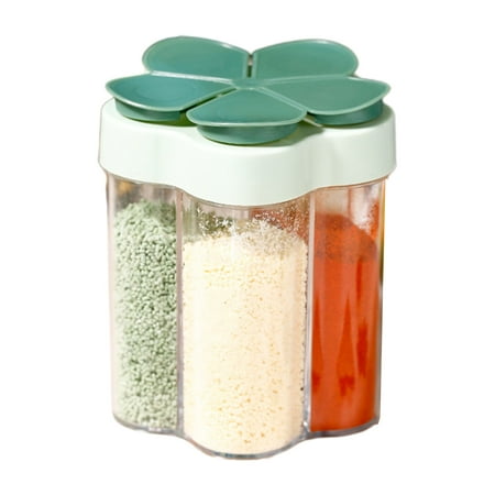 

Multifunctional Spice Shaker Seasoning Shaker 5-in-1 Design Easy to Use Clean Condiment-Cruet Storage Seasoning for Tank