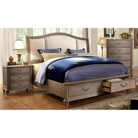 Furniture of America Bartrand 2 Piece King Panel Bedroom Set