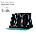 thumbnail image 5 of GSFY Case for 2024 iPad Pro 11 Inch 5th Generation (M4), Carbon Fiber Pattern Smart Premium PU Leather Wallet Stand Protective Shell Auto Sleep Wake for iPad Pro 11 5th Gen, Peacock Green, 5 of 7
