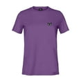 thumbnail image 4 of Dalix Butterfly Embroidered Cotton Relaxed Fit Short Sleeve Crewneck Tee Shirt Women in Purple L Large, 4 of 5