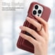 thumbnail image 5 of Y2 For iPhone 16 Pro Max Case Ring Holder Kickstand Card Slot Leather Phone Back Cover - Date Aprico, 5 of 5