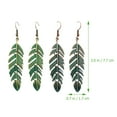 thumbnail image 2 of unbranded 2 Pares Aretes Colgantes Retro Con De Hoja Para Mujer Uso Casual Y Festivo, 2 of 7