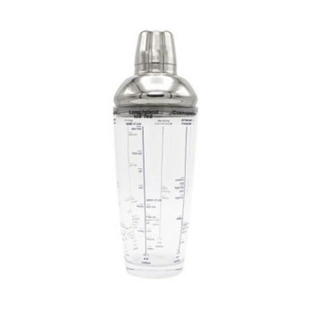 Houdini 24-ounce Glass Cocktail Shaker with Stainless Steel Cap