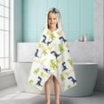 thumbnail image 6 of Dinosaur with Rrrr Pattern Hooded Bath Towel，50"x30" for Ages 3 To 12 Kids, Quick Dry Lightweight Soft Microfiber Hood Beach Towel Cover Up for Kids, 6 of 7