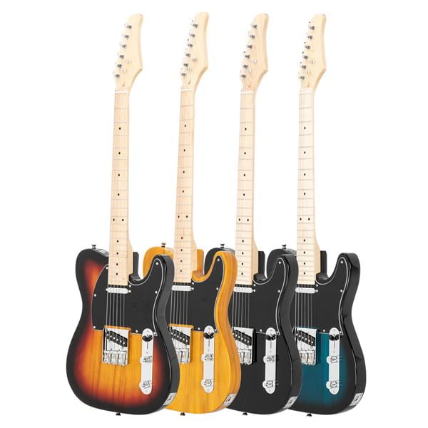 imerelez Electric Guitar w/Maple Fingerboard | 25.5" Scale Transparent Yellow | Basswood Body & Dual Single-Coil Pickups | Gig Bag, Strap, Picks, Cable, Tools