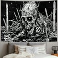 thumbnail image 2 of AWERP  Goth Skull Tapestry Gothic Skeleton Tapestry Mystic Eye Tapestries Black and White Tapestry Wall Hanging Horror Dark Tapestry for Bedroom Living Room Painting, 2 of 6