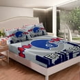 thumbnail image 4 of Erosebridal Football Bed Sheets Set Queen,Football Fans Sheet Set for Adult,Fan Gift Sports Themed Sheets,Ball Game Flat Fitted Sheet with 2 Pillow Shams(West New York), 4 of 6