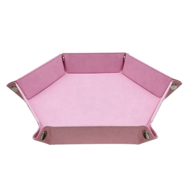 Bandeja cuadrada / hexagonal Bar Discoteca Tablero de juegos Plegable PU Placa de cuero Caja de almacenamiento de escritorio sidaley FN0094-05