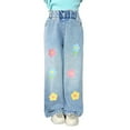 thumbnail image 4 of Cargo Jeans for Boys Girls Wide Leg Pants Elastic Waist Baggy Trousers with Multi Pocket Kids Straight Leg Denim Pant 4-16Y, 4 of 8