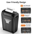 thumbnail image 6 of QUESTLEMON 12-Sheet Cross Cut Paper Shredder, 4.5Gal Home Office Shredders for Paper, Credit Card, Mail, Staples, with Jam-Proof System , P-4 Security Level, 6 of 10