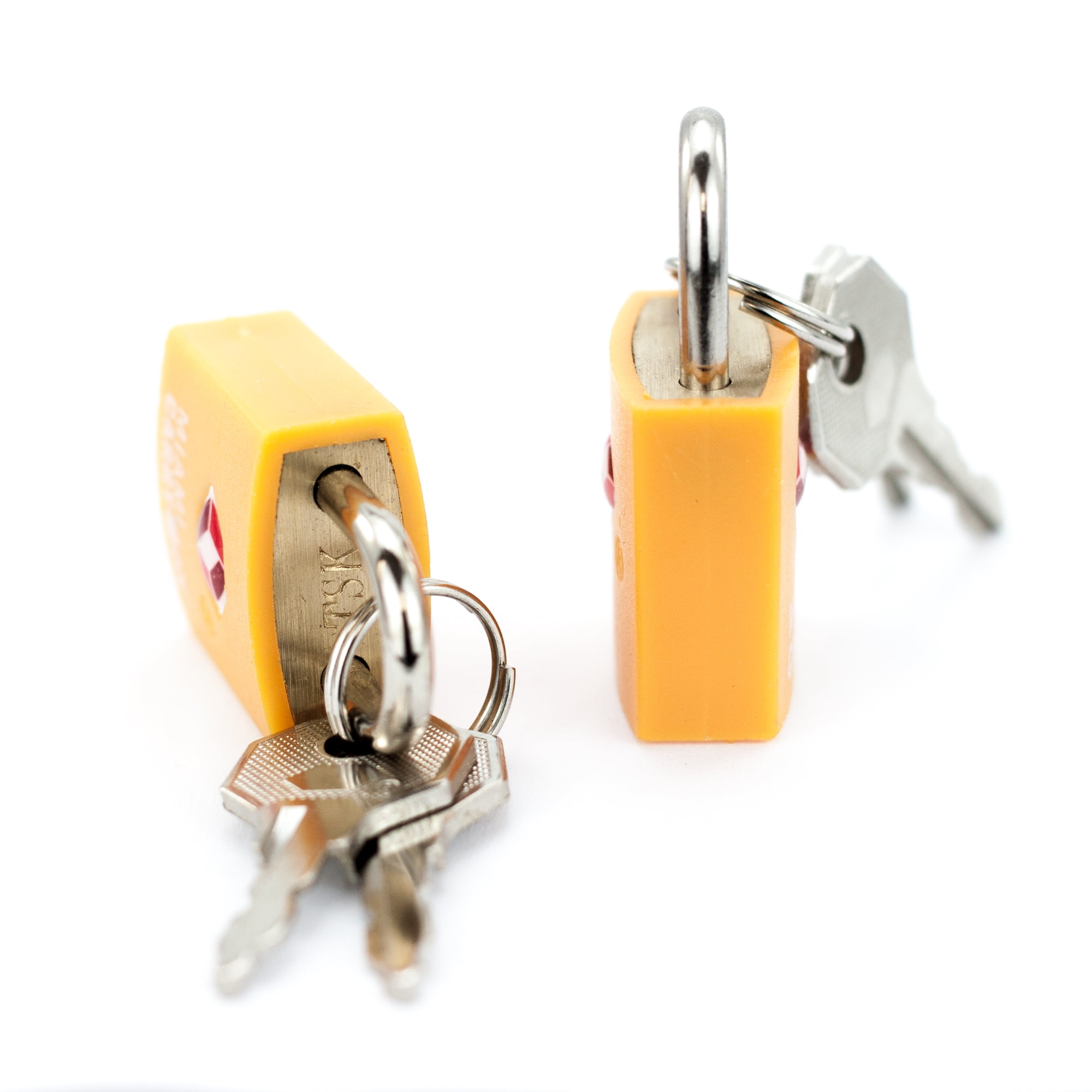 Miami CarryOn TSA Approved Padlock - TSA Keyed Luggage Lock - Orange
