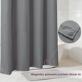 thumbnail image 3 of Yiannan Waterproof Fabric Shower Curtain Liner with 3 Magnets,Machine Washable，Mold Resitant,Extra Long72x84, 3 of 8
