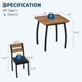 thumbnail image 2 of QinaQin Compact 3-Piece Kitchen Dining Set for 2, Table and Upholstered Chairs with Durable Metal Frame, 2 of 8