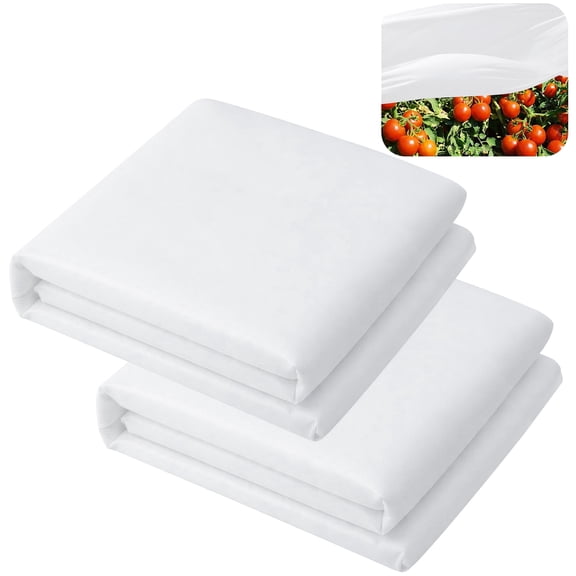 Ebaokuup 2 Pack 30 x 10 ft Non-Woven Garden Shade Cloth, White Light Refracting Sunshade for Vegetable Rows and Plants
