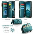 thumbnail image 2 of Compatible with Samsung Galaxy S25 FE Leather Case, [RFID Blocking] Multi-Functional Wallet Handbag Leather Case with Card Slots Kickstand Crossbody Shoulder Strap for Women Men, 2 of 8