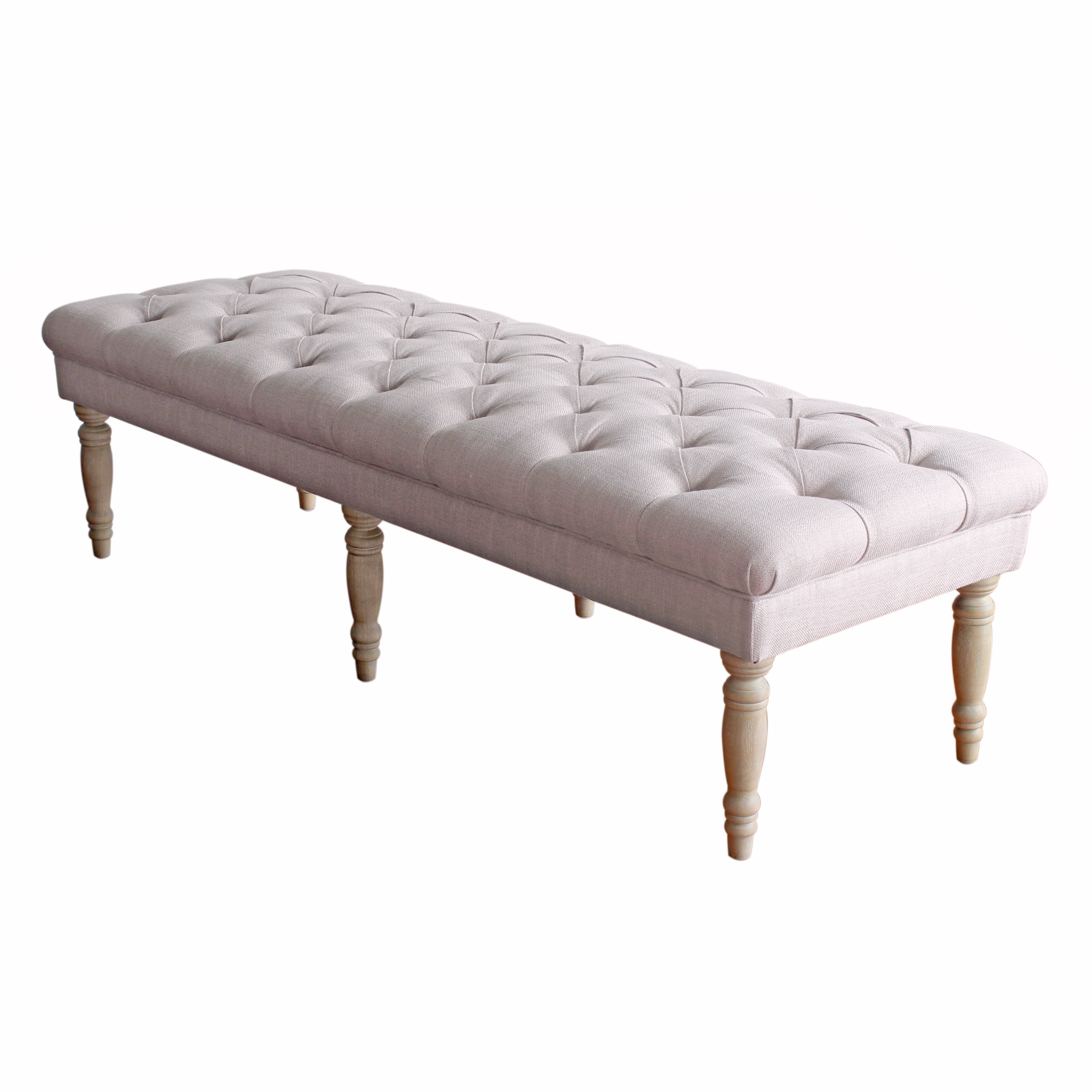 Multiple Sizes and Colors Details about   Linon Isabelle Linen Tufted Bench 