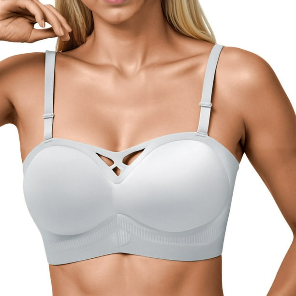 Brasier Tela de Mantequilla Tela de Mantequilla Strapless Underwear Women'S Small Gathered Non Marking Non Underwire Bandeau Wrap Bra 2025 Extra Grande