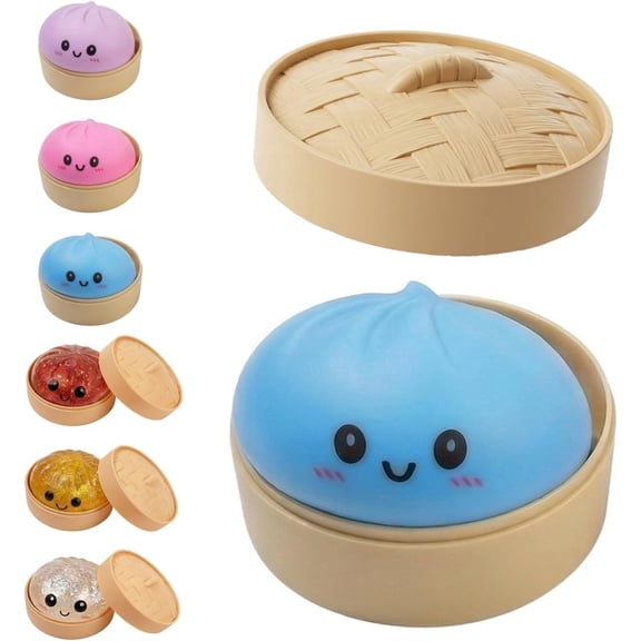 Glitter Dumpling Squishy Mystery Box, Colorful Dumplings Stress Balls Fidget Sensory Toys, Easter Basket Stuffers Party Favors